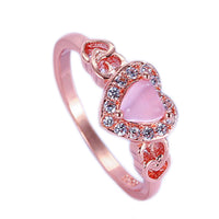 Luxury Pink Heart-shape Rings for Women