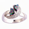 Zircon Rainbow Double Of Love Woman Rings for Women