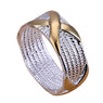 Silver color Fashion Separation X Ring for Women