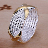 Silver color Fashion Separation X Ring for Women