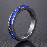 Crystal Stone Wedding Ring for Women (JZ007)