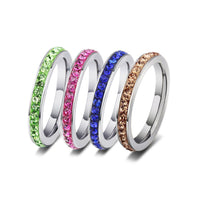 Crystal Stone Wedding Ring for Women (JZ007)