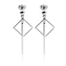 Hollow Square Triangle Stud Earring for Women