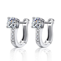 Rhinestone Inlaid "U" Design Ear Buckle Earrings for Women (DGS0014)