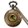 Zodiac Bronze Vintage Pocket Watch