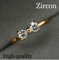 Zircon Cute Bow  Finger Crystal Ring For Women - sparklingselections