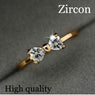 Zircon Cute Bow  Finger Crystal Ring For Women