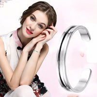 Hair Ties Rose Gold Bracelet Cuff Bangles for Women