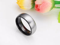 8mm Classic Brushed Men Tungsten Carbide Ring - sparklingselections