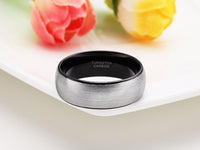 8mm Classic Brushed Men Tungsten Carbide Ring - sparklingselections