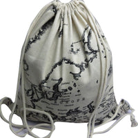 New Map Printing Convenient Canvas Backpack - sparklingselections