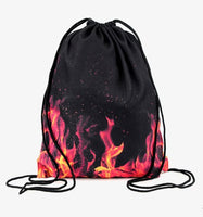 new flames red 3D print Backpack for travel - sparklingselections