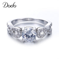 White Gold Color Intertwined Fate Love Ring - sparklingselections