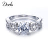 White Gold Color Intertwined Fate Love Ring