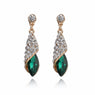 New Stylish Austria Green Crystal Long Earrings