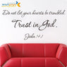 New Bible Quote Trust In God Removable Vinyl Wall Stickers