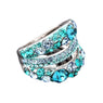 Three Layers Cubic Zirconia CZ Stones Luxury Rings