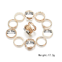 Set of Boho Knuckle Midi Finger Ring Set for Women