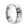Flower Black And White View Bird Tree Hand-Dried Flower Ring