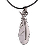 New Fashion Leather Rope Chain Feather Pendant Necklace