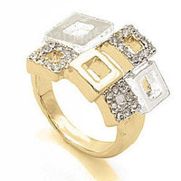 Square Design Cool Party Austrian Crystal Ringer Ring for Women