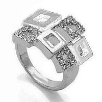 Square Design Cool Party Austrian Crystal Ringer Ring for Women