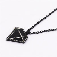 Black Simulate Shapes Crystal Pendants Necklace for Women