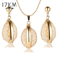 Hollow Out Water Drop Bridal Jewelry Sets For Women