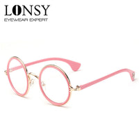 Pink Round Retro Vintage Sunglasses for Women