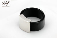 Fashion Acrylic Smooth Metal Rings for Men and Women