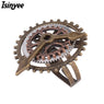 Fashion Alarm Clock Screw Adjustable Punk Rings For Men Women