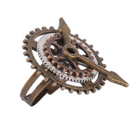 Fashion Alarm Clock Screw Adjustable Punk Rings For Men Women