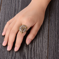 Fashion Alarm Clock Screw Adjustable Punk Rings For Men Women