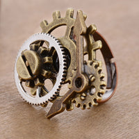 Fashion Alarm Clock Screw Adjustable Rings For Women