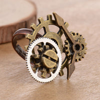 Fashion Alarm Clock Screw Adjustable Rings For Women