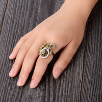 Fashion Alarm Clock Screw Adjustable Rings For Women