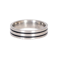 Punk Crystal Stainless Steel Wedding Rings Men