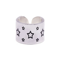 Retro Design Genuine Thai Silver Adjustable Moon Star Ring