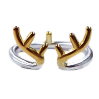 Antlers Two-Color Lovely Sweet Adjustable Rings for Women