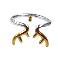 Antlers Two-Color Lovely Sweet Adjustable Rings for Women