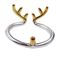 Antlers Two-Color Lovely Sweet Adjustable Rings for Women