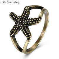 Bronze Tone Starfish Shaped Rings for Women