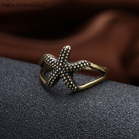 Bronze Tone Starfish Shaped Rings for Women