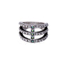 Vintage Silver Color Hollow Elegant Crystal Modern Mosaic Ring