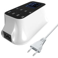 Universal 8 USB Port Smart Charger with Led Display For Mobile Phone Tablet - sparklingselections