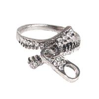 Fashion Zipper Made Retro Ring - sparklingselections