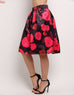 new Women Rose Floral Printed Summer Skirts size m