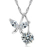 White Crystal Pendant Necklaces For Woman