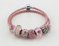 Genuine Leather Bead Bracelet for Women