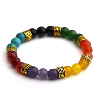 Malachite Lava Stone Chakra Bracelets For Women